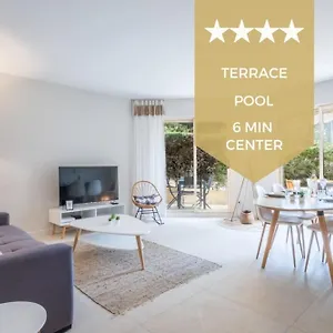 Apartment 3p Garden-level With Pool, Cannes